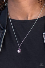 Load image into Gallery viewer, Drop and Shimmer Purple Necklace