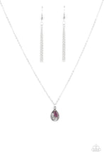 Load image into Gallery viewer, Drop and Shimmer Purple Necklace