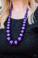 Load image into Gallery viewer, Effortlessly Everglades Purple Wood Necklace
