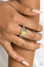 Load image into Gallery viewer, Couldn’t Care Flawless Yellow Skinny Band Ring