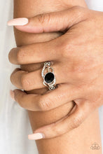Load image into Gallery viewer, Couldn’t Care Flawless Black Skinny Band Ring