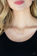 Load image into Gallery viewer, Head Over Heels in Love Gold Necklace