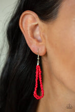 Load image into Gallery viewer, Congo Colada Red Seed Bead Necklace