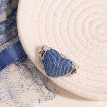Load image into Gallery viewer, Denim Daydream Blue Skinny Band Ring