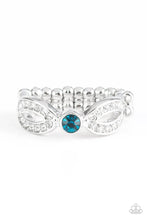 Load image into Gallery viewer, Extra Side Of Elegance Blue Skinny Band Ring