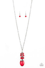 Load image into Gallery viewer, Crystal Cascade Red Necklace