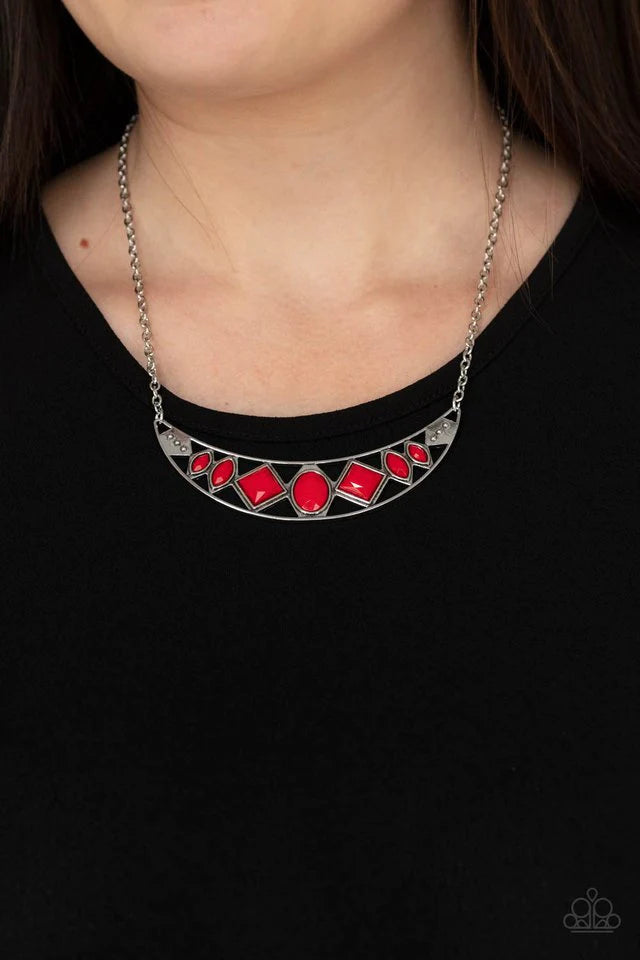 Emblazoned Era Red Necklace