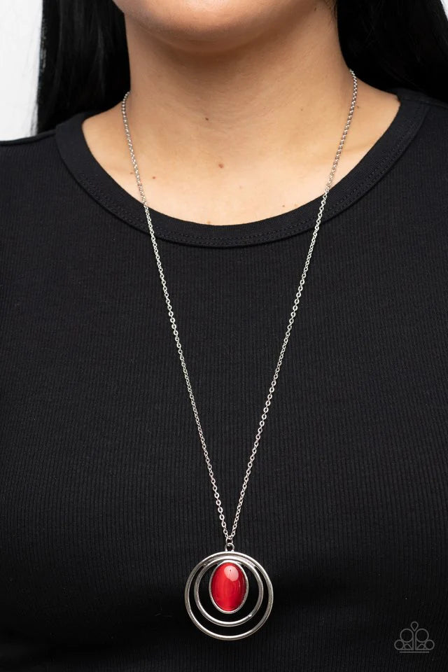 Epicenter of Elegance Red Necklace