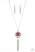 Load image into Gallery viewer, Funky Fringe Red Necklace