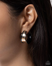 Load image into Gallery viewer, Secure Surprise Black Hoop Earrings