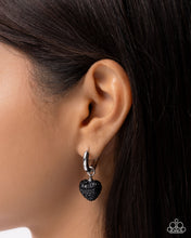 Load image into Gallery viewer, Affectionate Aim Black Hinged Hoops
