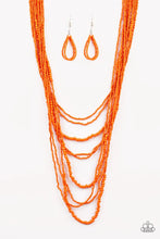 Load image into Gallery viewer, Totally Tonga Orange Seed Bead Necklace