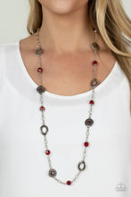 Load image into Gallery viewer, Glammed Up Goals Red Necklace