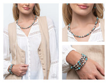 Load image into Gallery viewer, Southwestern Story Blue Necklace