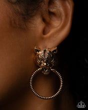 Load image into Gallery viewer, Tangible Tiger Gold Post Earrings