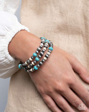 Load image into Gallery viewer, Southwestern Story Blue Necklace