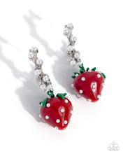 Load image into Gallery viewer, Strawberry Picnic Red Hoop Earrings