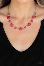 Load image into Gallery viewer, Heavenly Teardrops Red Necklace