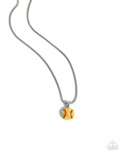 Load image into Gallery viewer, Throw a Softball Yellow Necklace