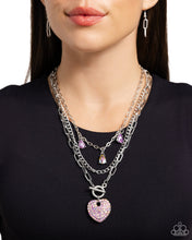 Load image into Gallery viewer, Heart History Purple Necklace