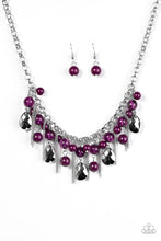 Load image into Gallery viewer, Here Comes the Storm Purple Necklace