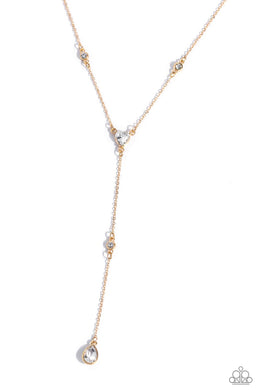 Lavish Lariat Gold Necklace