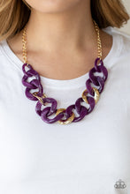 Load image into Gallery viewer, I Have a Haute Date Purple Acrylic Necklace