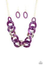 Load image into Gallery viewer, I Have a Haute Date Purple Acrylic Necklace