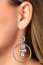 Load image into Gallery viewer, Geometric Glam White Earrings