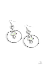 Load image into Gallery viewer, Geometric Glam White Earrings