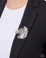 Load image into Gallery viewer, Zebra Pen Black Brooch