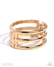 Load image into Gallery viewer, Prominent Personality Gold Hinged Bracelet