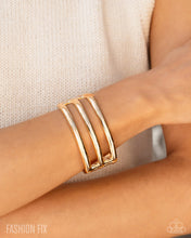 Load image into Gallery viewer, Prominent Personality Gold Hinged Bracelet