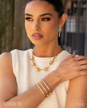 Load image into Gallery viewer, Prominent Personality Gold Hinged Bracelet