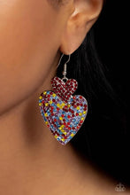 Load image into Gallery viewer, Flirting Flourish Red Earrings