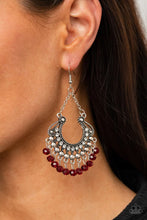 Load image into Gallery viewer, Glow Down In Flames Red Earrings