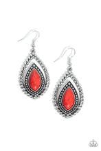 Load image into Gallery viewer, Twisted Trailblazer Red Earrings