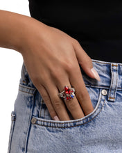 Load image into Gallery viewer, Sovereign Shapes Red Skinny Band Ring