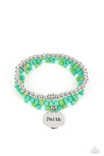Load image into Gallery viewer, Fashionable Faith Green Bracelet