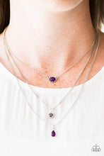 Load image into Gallery viewer, Mixed Messages Purple Necklace
