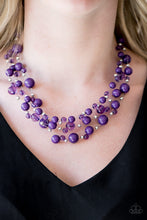 Load image into Gallery viewer, Set the World on Wire Purple Necklace