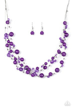 Load image into Gallery viewer, Set the World on Wire Purple Necklace