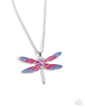 Load image into Gallery viewer, Dragonfly to the Sky Purple Necklace