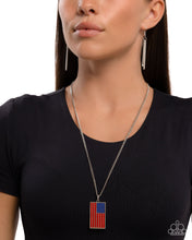 Load image into Gallery viewer, Patriotic Pendant Red Necklace