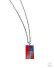 Load image into Gallery viewer, Patriotic Pendant Red Necklace