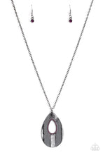 Load image into Gallery viewer, Stop Teardrop and Roll Purple Necklace