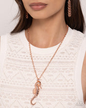 Load image into Gallery viewer, Sparkling Seahorse Copper Necklace