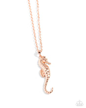 Load image into Gallery viewer, Sparkling Seahorse Copper Necklace