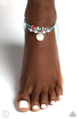 All Tied Up Blue Anklet