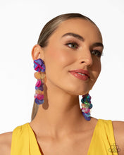 Load image into Gallery viewer, Under the Waves Purple Sequin Post Earrings